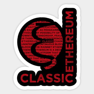 Ethereum Classic (red) Sticker